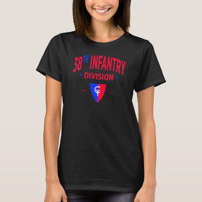 38:e infanteridivisionen - USA:s militära kvinnor T Shirt (Framsida)