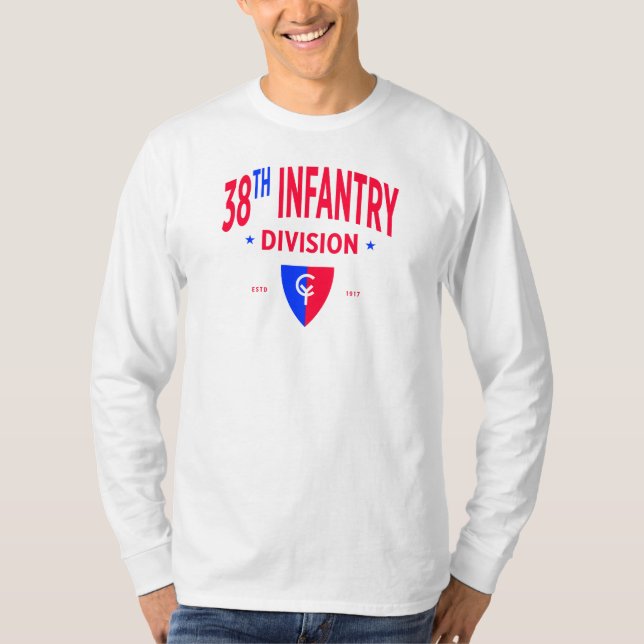 38:e infanteridivisionen - USA:s militära Long T Shirt (Framsida)