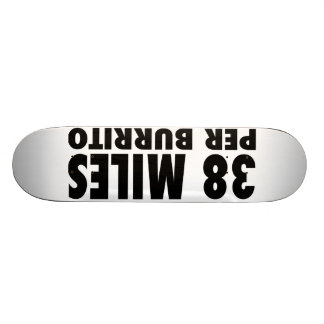38 Miles per Burritoskateboarden Skateboard Bräda 21,5 Cm