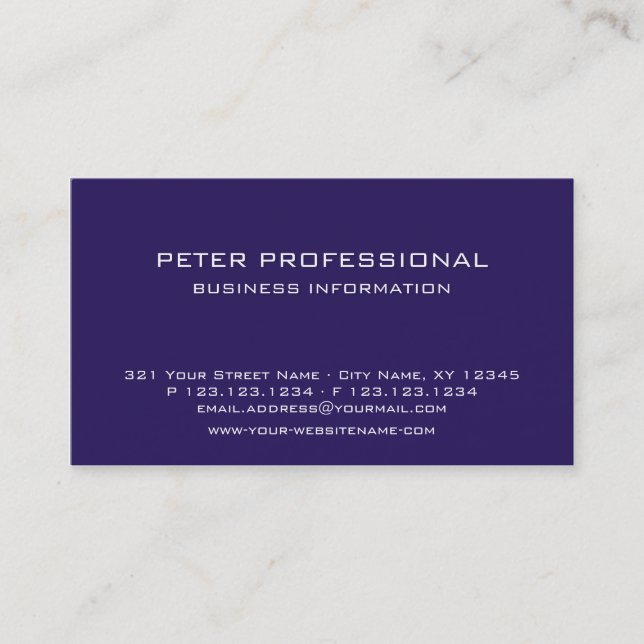38 Modern Professionell Affärskort plum färg Visitkort (Framsida)