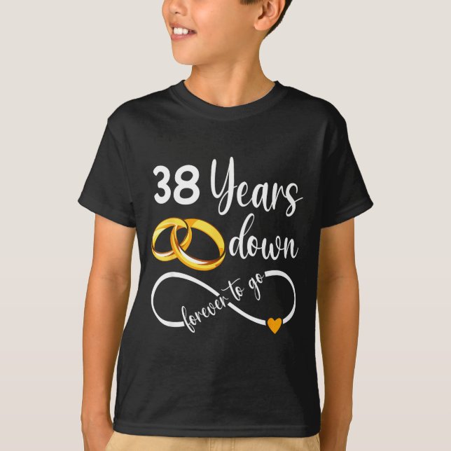 38 Ner För Evigt Gå Par T Shirt (Framsida)