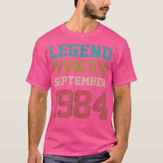 38 Years Old Gifts Legend Since September 1984 38t T Shirt