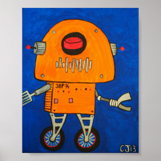 38p 3/4 .....kylig robot i galxy poster