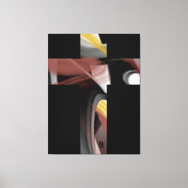 38x50" Trend Abstract Art Black White Powdery Canvastryck