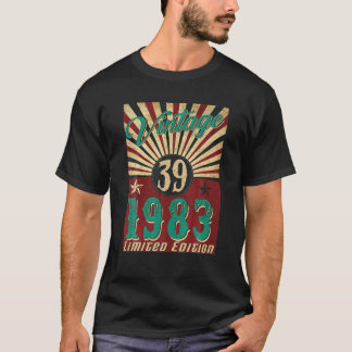 39 Ålderdom 1983 Begränsad utgåva 39 Ålder Vintage T Shirt
