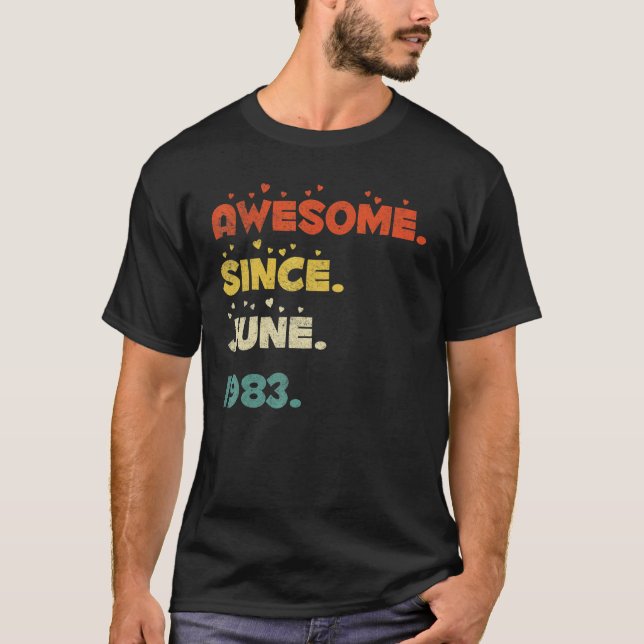 39 Ålderjuni 1983 T Shirt (Framsida)