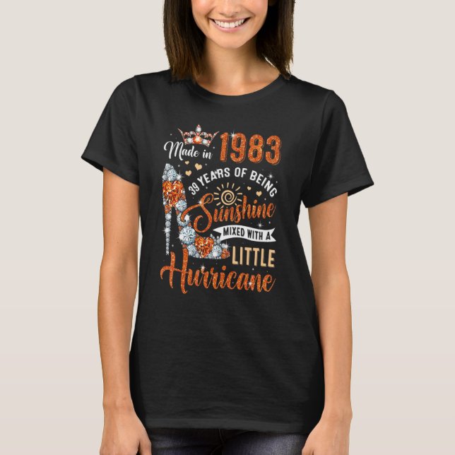 39 år gammal 1983, född drottning Diamond T Shirt (Framsida)