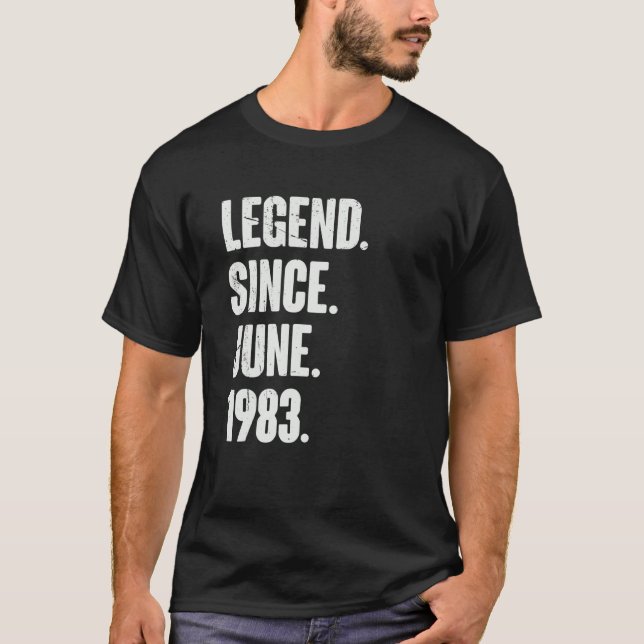 39 års ålder sedan juni 1983 t shirt (Framsida)