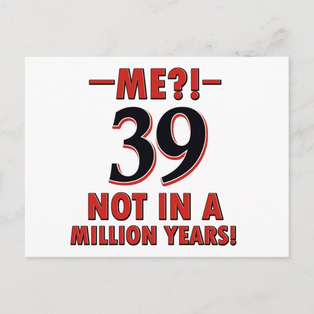 39-årsjubileum vykort (Framsida)