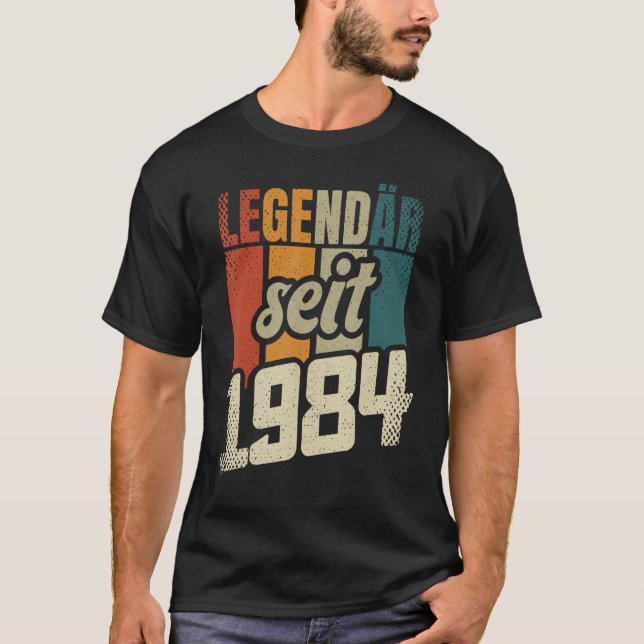 39:e födelsedag Man Woman 39 år 1984 Dekorativ T Shirt (Framsida)