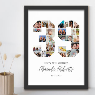 39:e födelsedag nummer 39 Anpassningsbar Fotokolla Poster