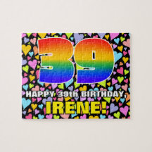 39:e födelsedag - Roligt, hjärtklappning + "39"