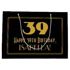 39:e födelsedagen - Art Deco Inspired Titta "39" o