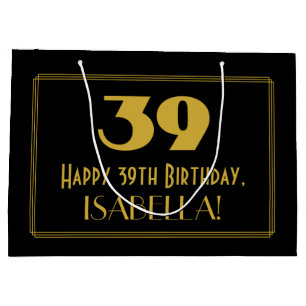 39:e födelsedagen - Art Deco Inspired Titta "39" o