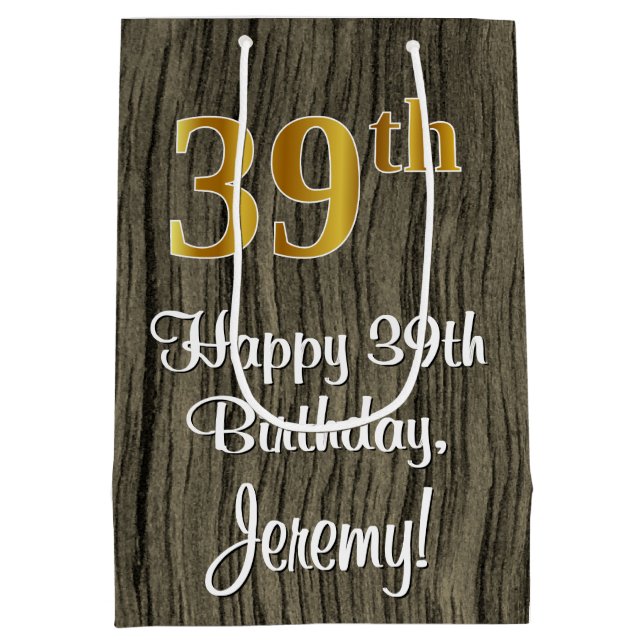 39:e födelsedagen: Elegant Faux Guld look #, Faux  (Baksidan)