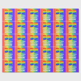 39:e födelsedagen: Färgfull, Roligt Rainbow Mönste Presentpapper