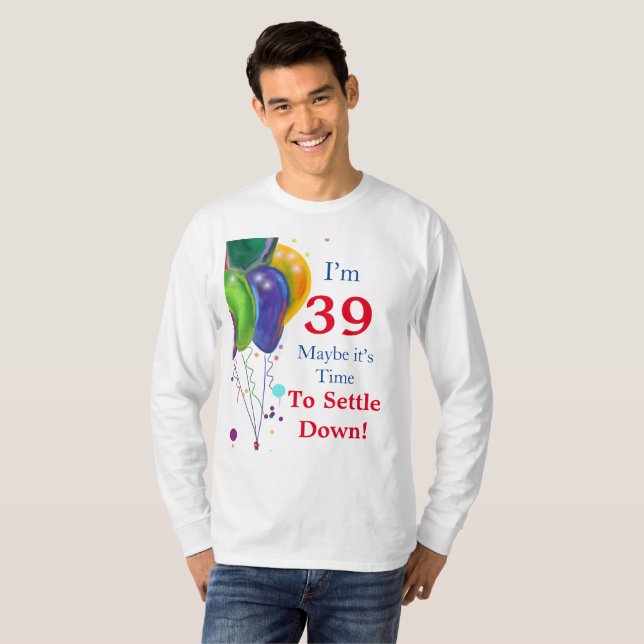 39:e födelsedagen t shirt (Hel framsida)