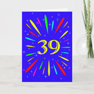 39:e födelsedagsexplosionskort kort
