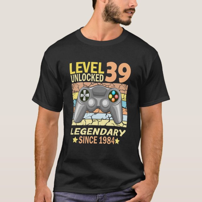 39:e födelsedagsgamer, född 1984 2 t shirt (Framsida)