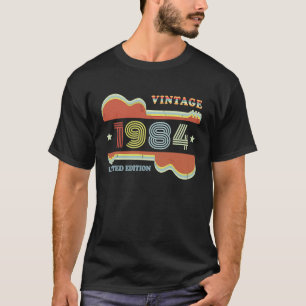 39:e Vintagen Guitar Retro 1984 Decoratio T Shirt