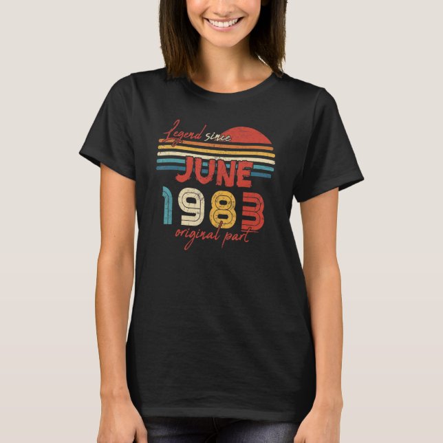 39 Födelsedagsförklaring sedan juni 1983 Ursprungl T Shirt (Framsida)