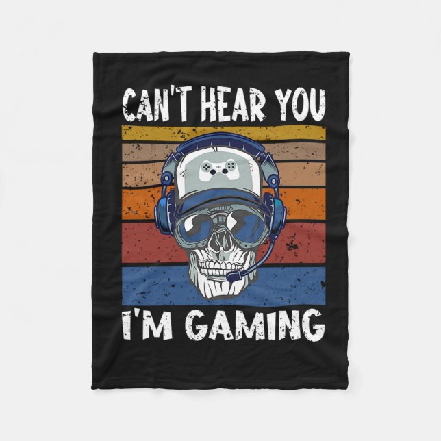 39.Gamer cant hear you Im gaming gift Fleecefilt (Framsidan)