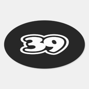39 Japanska Slang Sankyu Oval Sticker Ovalt Klistermärke