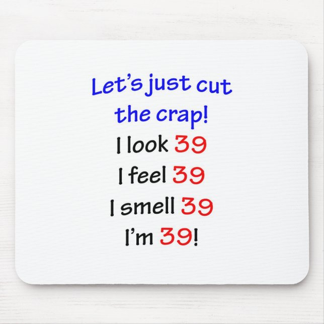 39 låt oss klippa skiten musmatta (Framsidan)