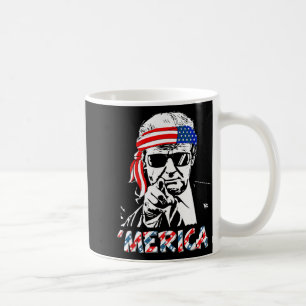 'merica Trump Glad 4:e Juli Trump Amerikan Kaffemugg