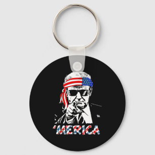 'merica Trump Glad 4:e Juli Trump Amerikan Nyckelring