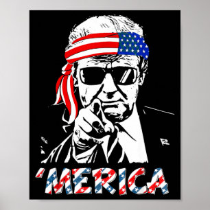 'merica Trump Glad självständighetsdag Trump A Poster