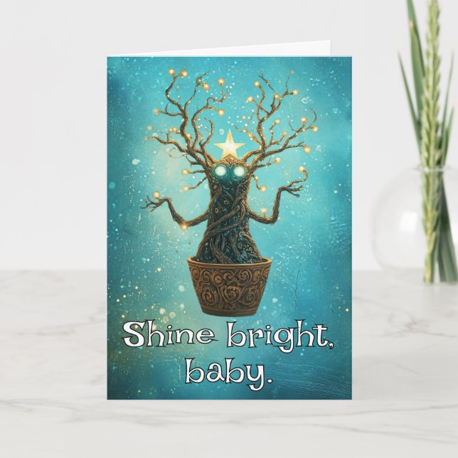 *~* 39 Whimsical Glow Funny Magic jul AP97 Tack Kort (Framsida)