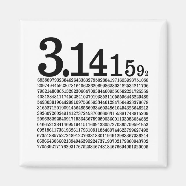3,1415926 pi magnet (Framsidan)