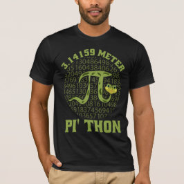 3.14159 Meter Pi-Thon Python Snake Pi Day Design T Shirt