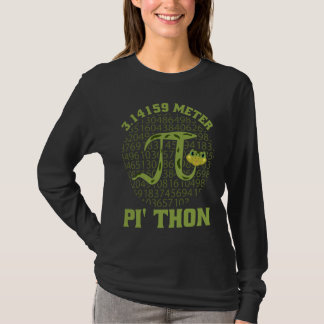 3.14159 Meter Pi-Thon Python Snake Pi Day Design T Shirt