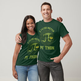 3.14159 Meter Pi-Thon Python Snake Pi Day Design T Shirt