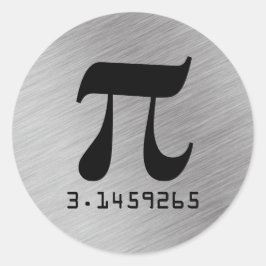 3.1459265 Pi matematisk konstant Runt Klistermärke
