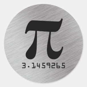 3.1459265 Pi matematisk konstant Runt Klistermärke