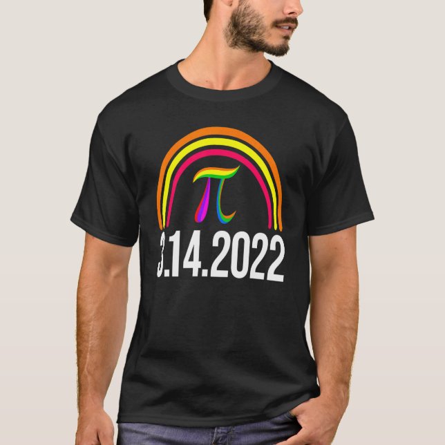 3 14 2022 Pi Math Rainbow Manar Mathletics Kärlek  T Shirt (Framsida)
