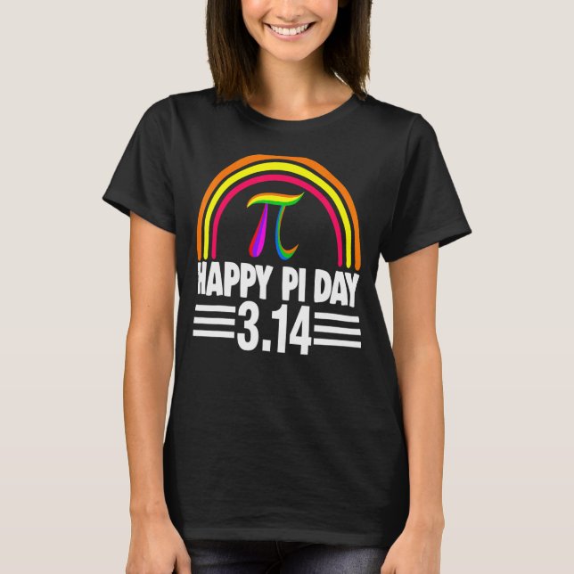 3 14 2022 Pi Math Rainbow Manar Mathletics Kärlek  T Shirt (Framsida)