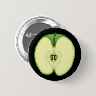 3.14 Apple Paj Pi Pun Funny Math Joke Square Stick Knapp