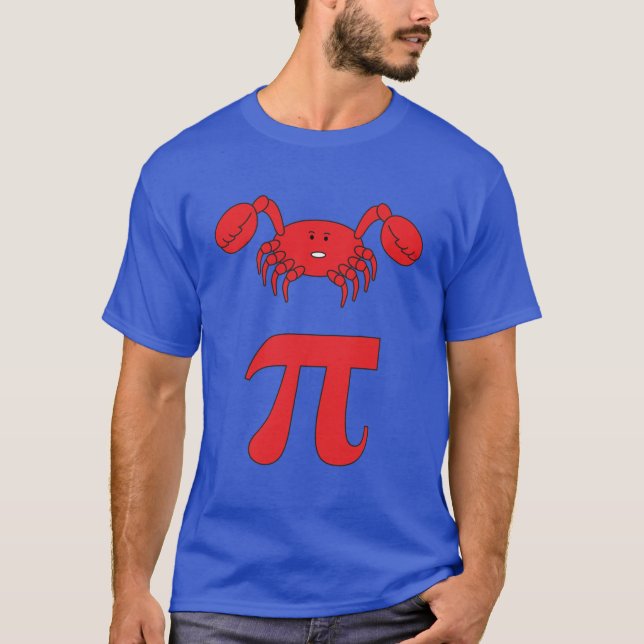 3.14 Crab Paj Pi Pun Funny Math Joke T Shirt (Framsida)