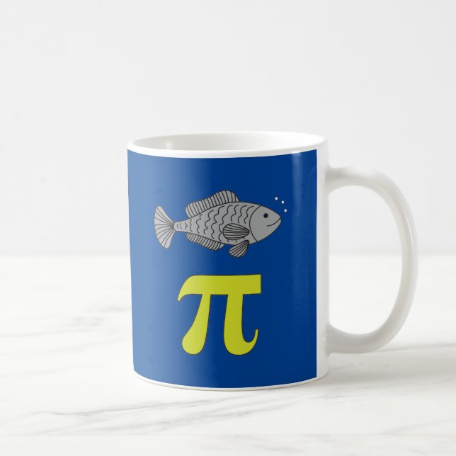 3.14 Fiske Paj Pi Pun Funny Math Joke Kaffemugg (Höger)