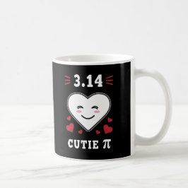 3.14 Heart Cutie Pi Funny Math Joke Kaffemugg