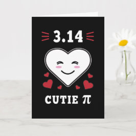 3.14 Heart Cutie Pi Funny Math Joke Kort