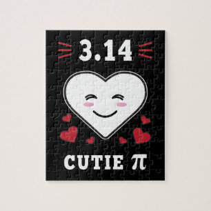 3.14 Hjärtan Cutie Pi Roligt Matematik Skämt Pussel