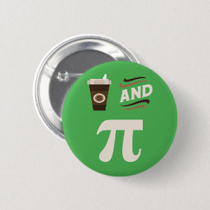 3.14 Kaffe och Paj Pi Pun Funny Math Joke Knapp