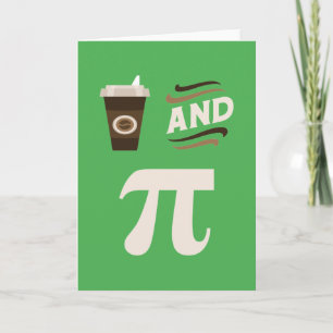 3.14 Kaffe och Paj Pi Pun Funny Math Joke Kort