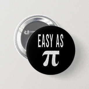 3.14 Lättstressad som Paj Pi Pun Funny Math Joke Knapp