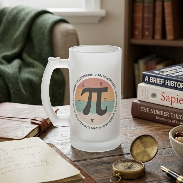 3.14 National Pi-dagen Design  - Pi-dagen Presenti Frostat Ölglas (Skapare uppladdad)